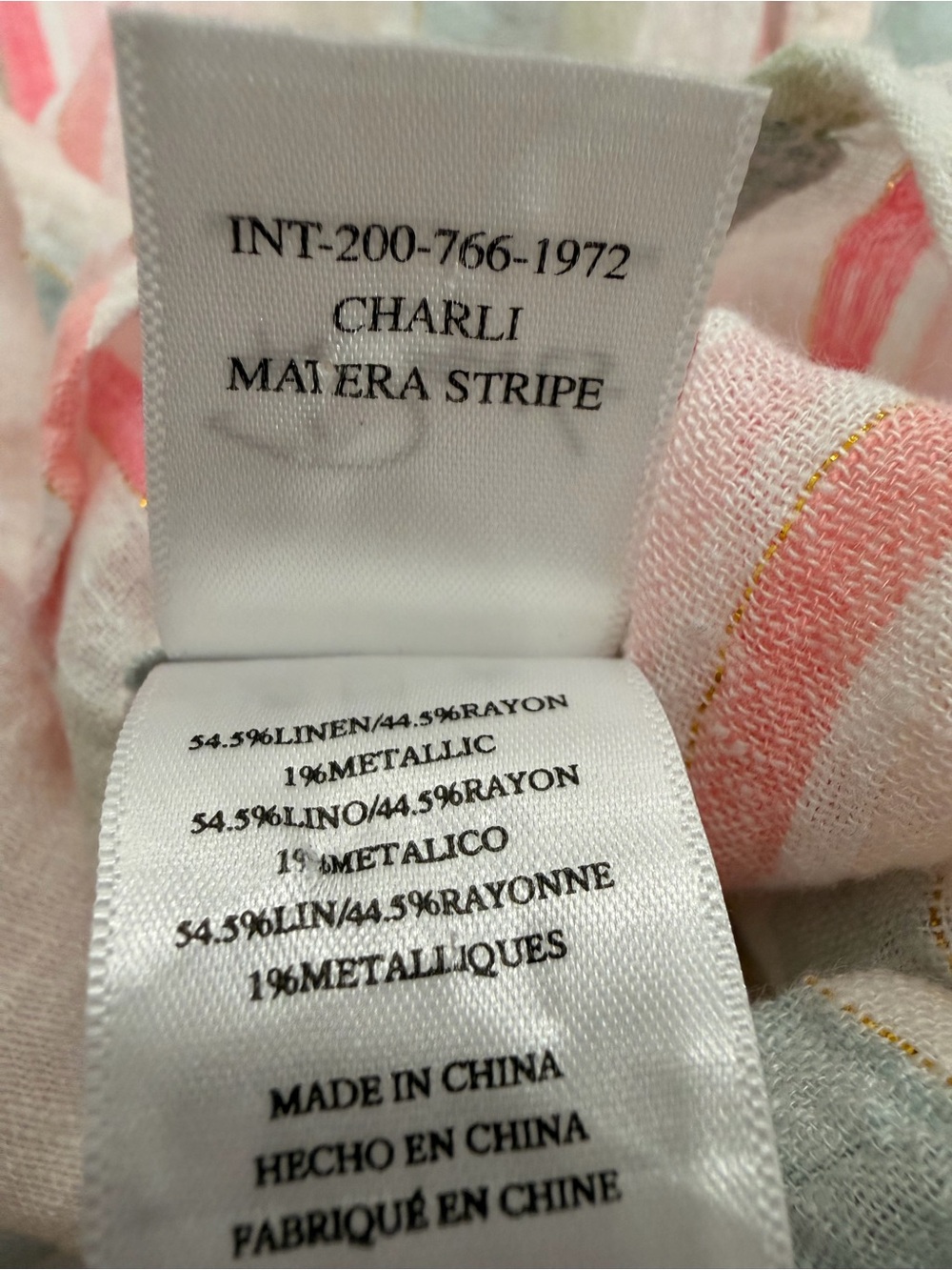 Rails Charli Matera Stripe Lurex Metallic Gauze Button Down Shirt Size Small - Picture 13 of 15
